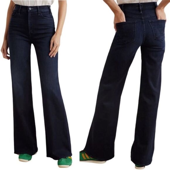 Mother The Tomcat Roller High Rise Wide Leg Jeans Night in Venice SZ 23 NWT $268 - Picture 1 of 5
